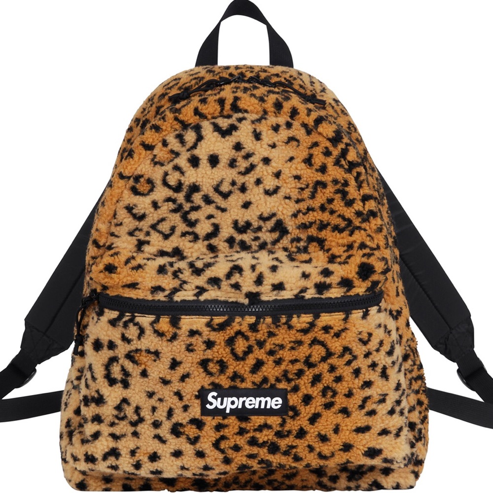 Authentic Supreme Leopard Fleece Ba…